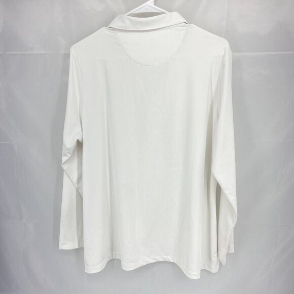 Peter Millar Women XL Golf Polo Shirt Perfect Fit Performance Long Sleeve White - Picture 3 of 9